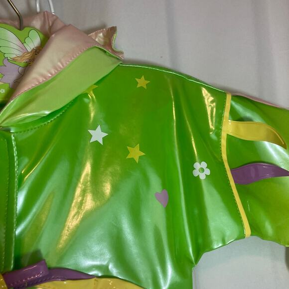 Kidorable Kid’s Green Fairy Rain Coat Snap Up Long Sleeve Hooded Raincoat Jacket - Picture 8 of 13